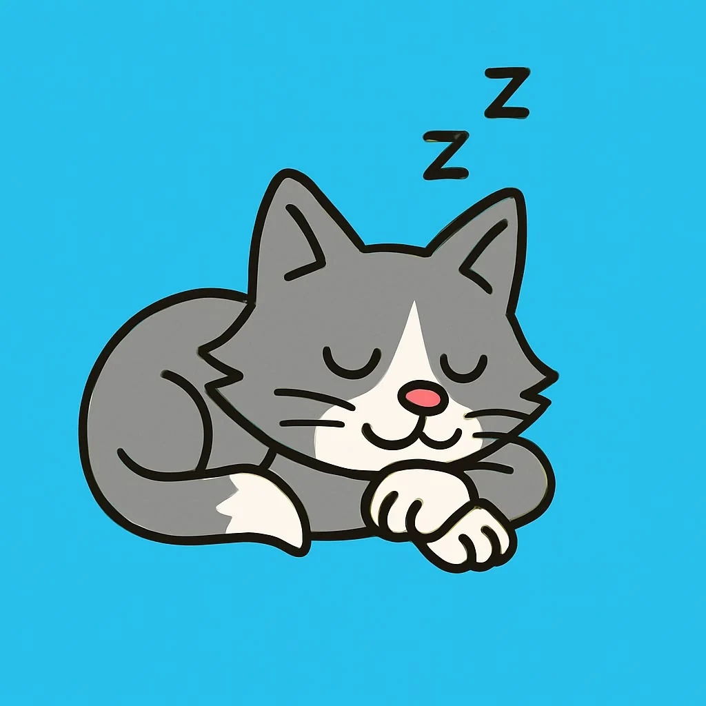 Gato de Dropped durmiendo
